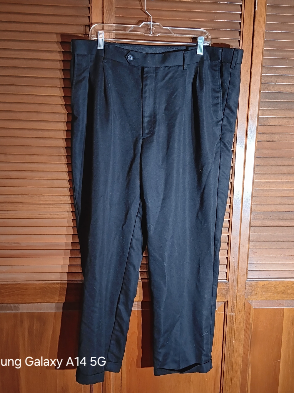 Savane Men's Black Dress Pants - Pleated Front 40x30
